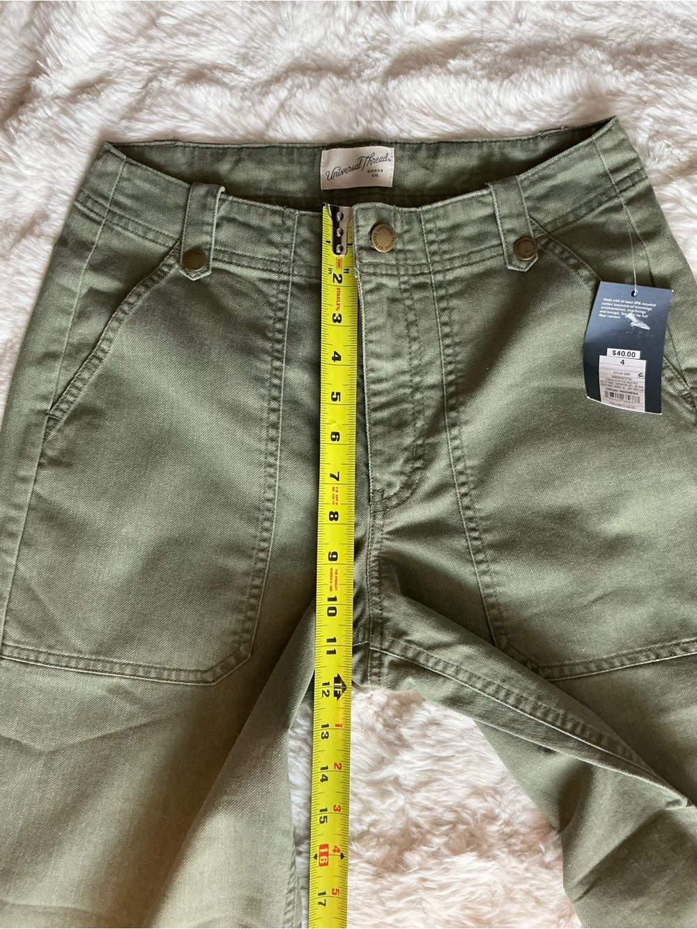 Universal Thread Olive Green High-Rise Wide Leg Jeans - Picture 5 of 8
